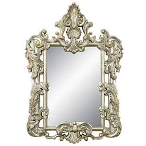 Arlington Ornate Small Wall Mirror - Antique Silver