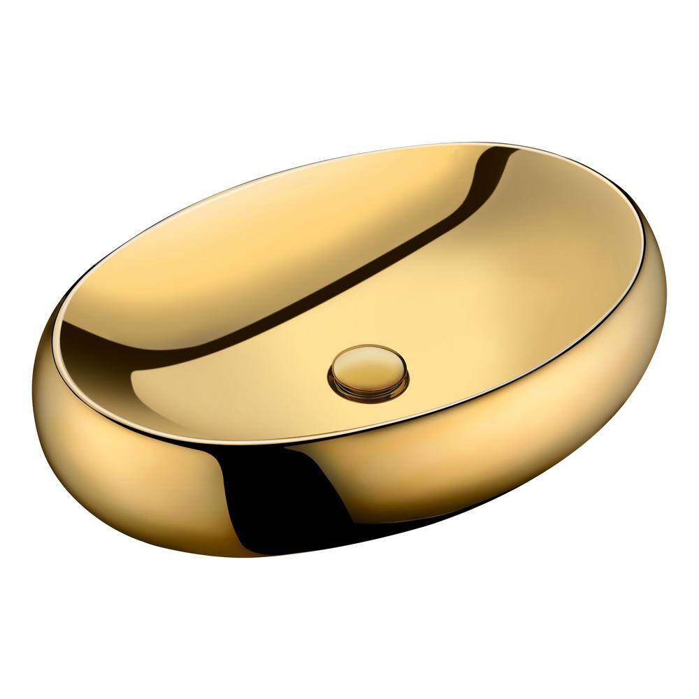 ANZZI Prussian Series Ceramic Vessel Sink in Gold LSAZ270 The Home Depot