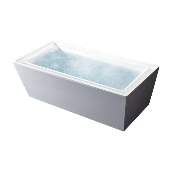 Aquatica PureScape 040 5.9 ft. Acrylic Classic Flatbottom Non-Whirlpool Bathtub in White