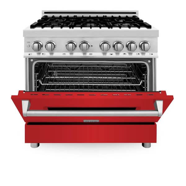 キッチン家電 Runmatel ZLINE Kitchen and Bath 36 in. 6 Burner Dual Fuel Range with