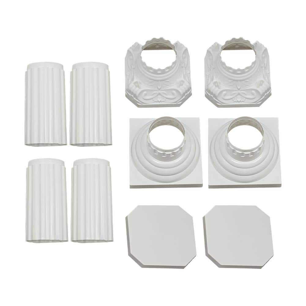Tall White Plastic Roman Pillar Set for Wedding Decor