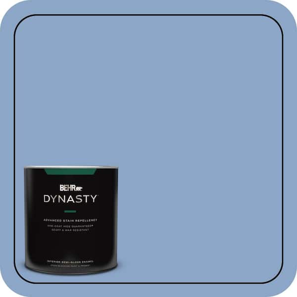 BEHR DYNASTY 1 qt. #590D-4 Romantic Isle Semi-Gloss Enamel Interior Stain-Blocking Paint & Primer