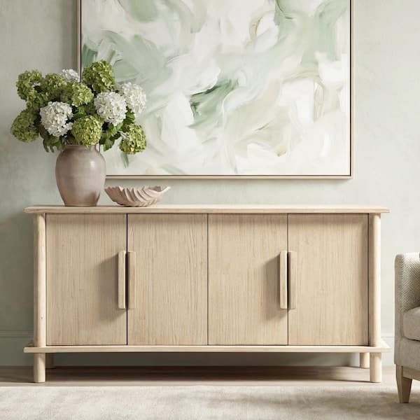 Jennifer Taylor Milo 71 in. Light Natural Cerused Brown Reclaimed