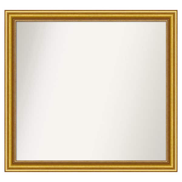 Amanti Art Townhouse Gold 31.75 in. x 29.75 in. Custom Non-Beveled Wood Framed Batthroom Vanity Wall Mirror