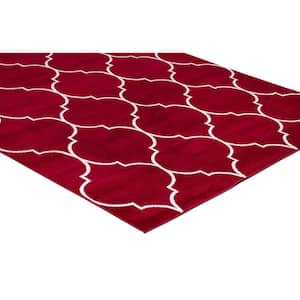 Jefferson Collection Morocco Trellis Red 3 ft. x 4 ft. Area Rug