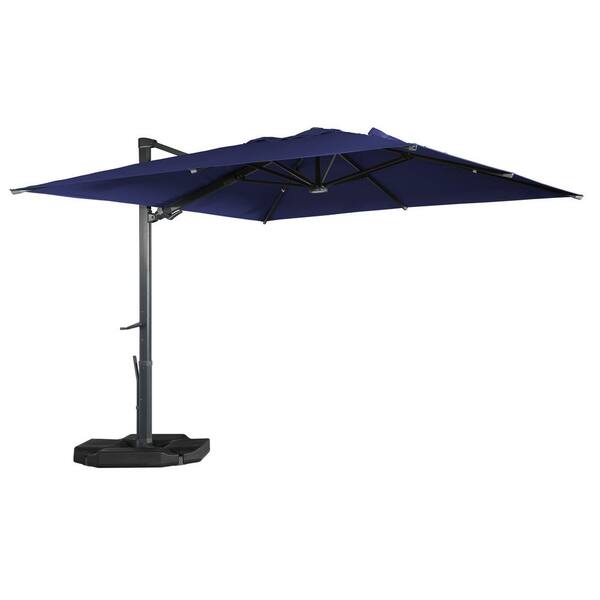 Boyel Living 10x13 Ft. 360 Rotation Cantilever Umbrella With BaseandLED ...