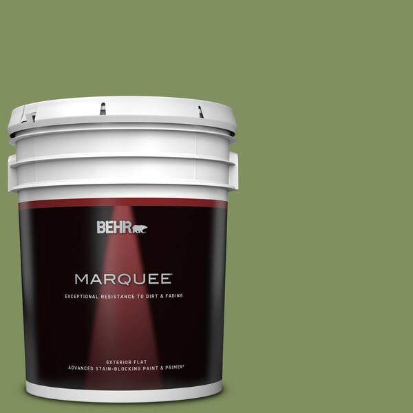 BEHR MARQUEE 5 gal. #PPU10-03 Green Energy Flat Exterior Paint & Primer