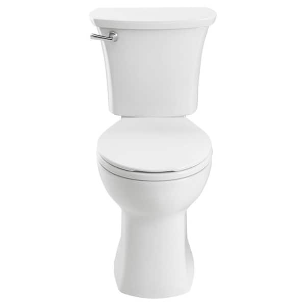 Edgemere 10 in. Rough-In 2-Piece 1.28 GPF Single Flush Right Height Round Front Toilet in White, Seat Not Included