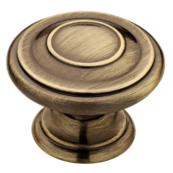 Liberty Harmon 1-3/8 in. (35 mm) Antique Brass Round Cabinet Knob  P22669C-AB-C - The Home Depot
