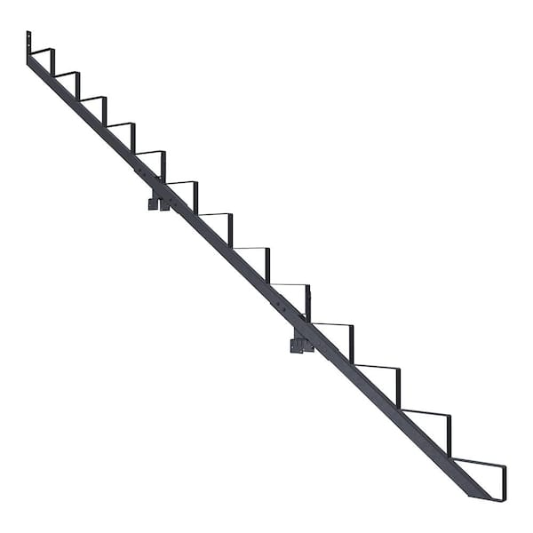 Peak Products 13-Step Steel Stair Riser (Stringer) and Connector Kit in Matte Black