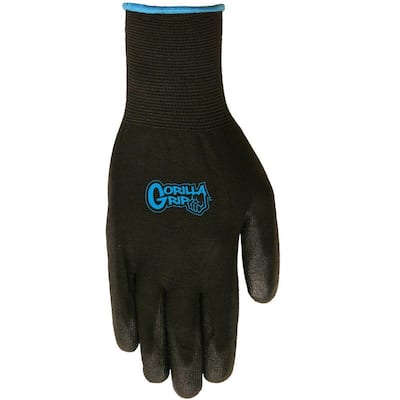Large Black Gorilla Grip Gloves (5-Pack)