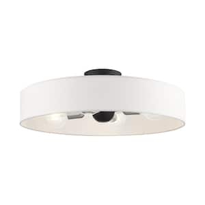 Venlo 4 Light Black with Brushed Nickel Accents Semi Flush Mount
