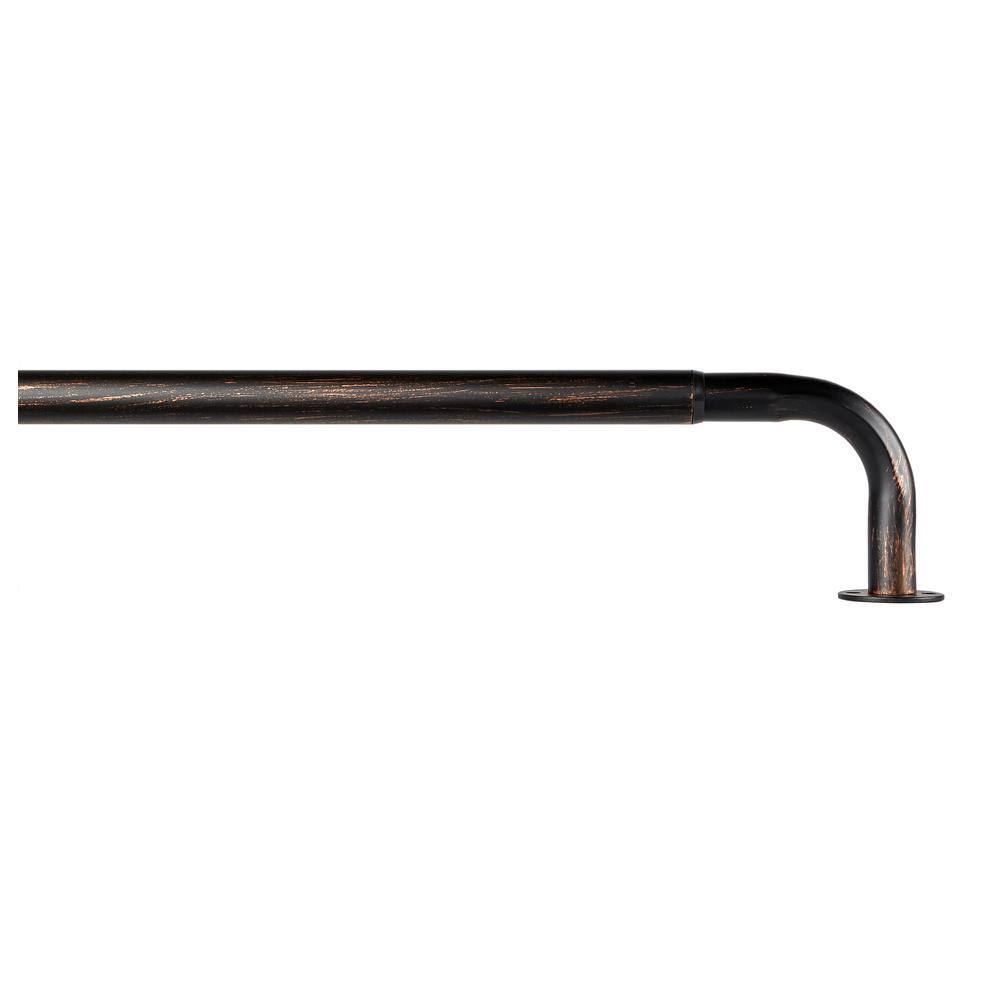 Exclusive Home Holden Wrap Around 1  Curtain Rod  Oil Rubbed Bronze  Adjustable 82.5 -120