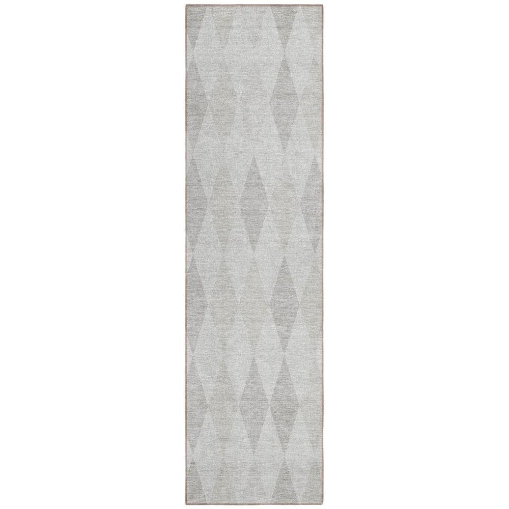 Gray 2 ft. x 8 ft. Woven Geometric Runner Indoor/Outdoor Area Rug price history on PriceWatchPro
