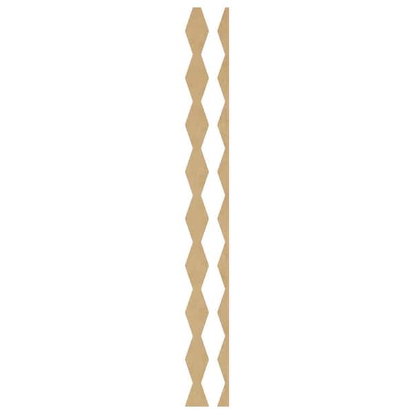 Ekena Millwork Cimarron 0.125 in. T x 0.25 ft. W x 4 ft. L Dark Grey Acrylic Resin Decorative Wall Paneling 24-Pack