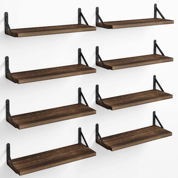 15.7-in. W x 4.7-in. D x 3.8-in. H Brown Ready-to-Assemble Floating Shelf
