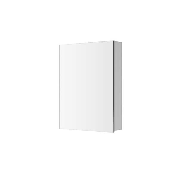Tenleaf 20 in. W x 26 in. H Rectangular Wooden Bathroom Medicine Cabinet with Mirror and Storage, Left Opening Door