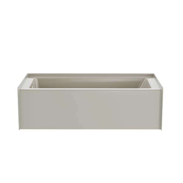 JACUZZI PROJECTA 66 in. x 32 in. Rectangular Skirted Soaking Bathtub with Left Drain in Oyster