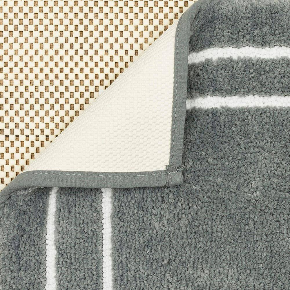 Pewter Micro Denier Polyester 2' x 3' 4" Bath Rug