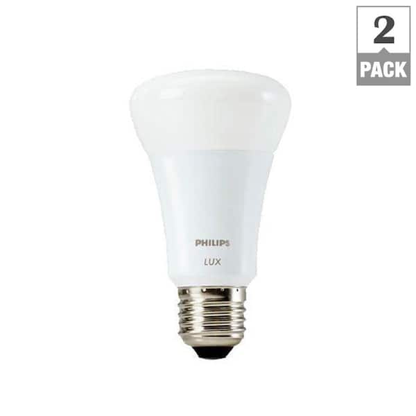 Philips Hue Hue Lux 60W Equivalent Soft White (2700K) A19 Connected Home LED Light Bulb Starter Kit