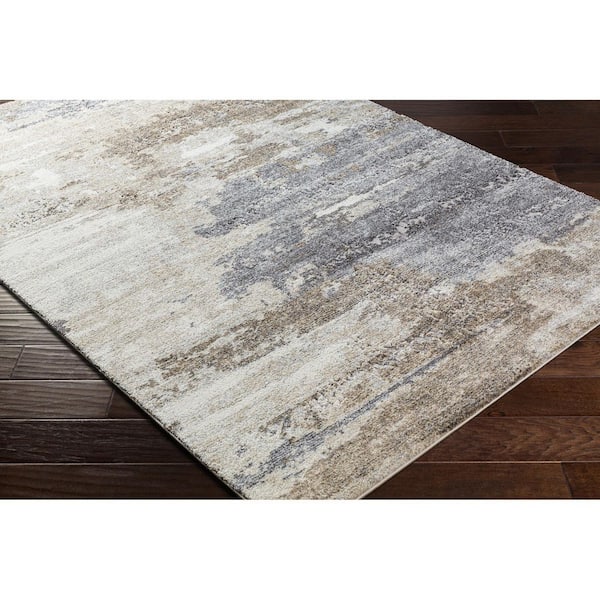 Tuscany Charcoal Modern Abstract  2 ft. x 2 ft. Area Rug