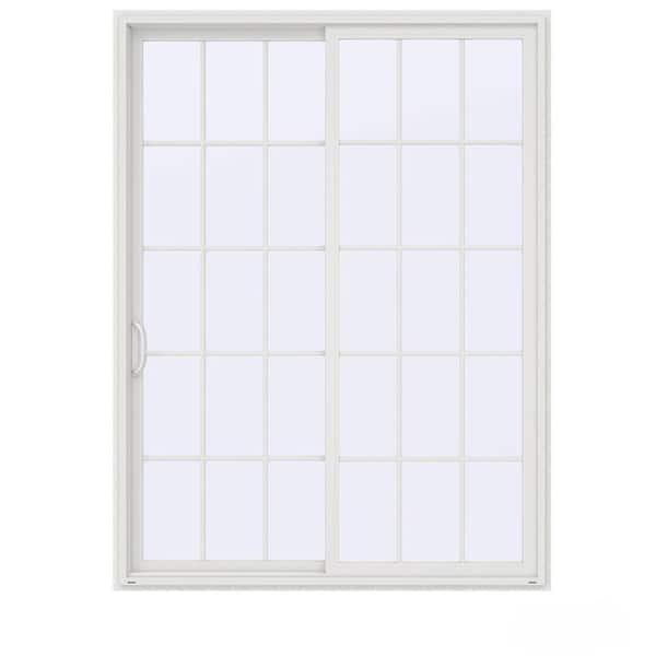 JELD-WEN 72 in. x 96 in. V-4500 Contemporary White Vinyl Left-Hand 15 Lite Sliding Patio Door