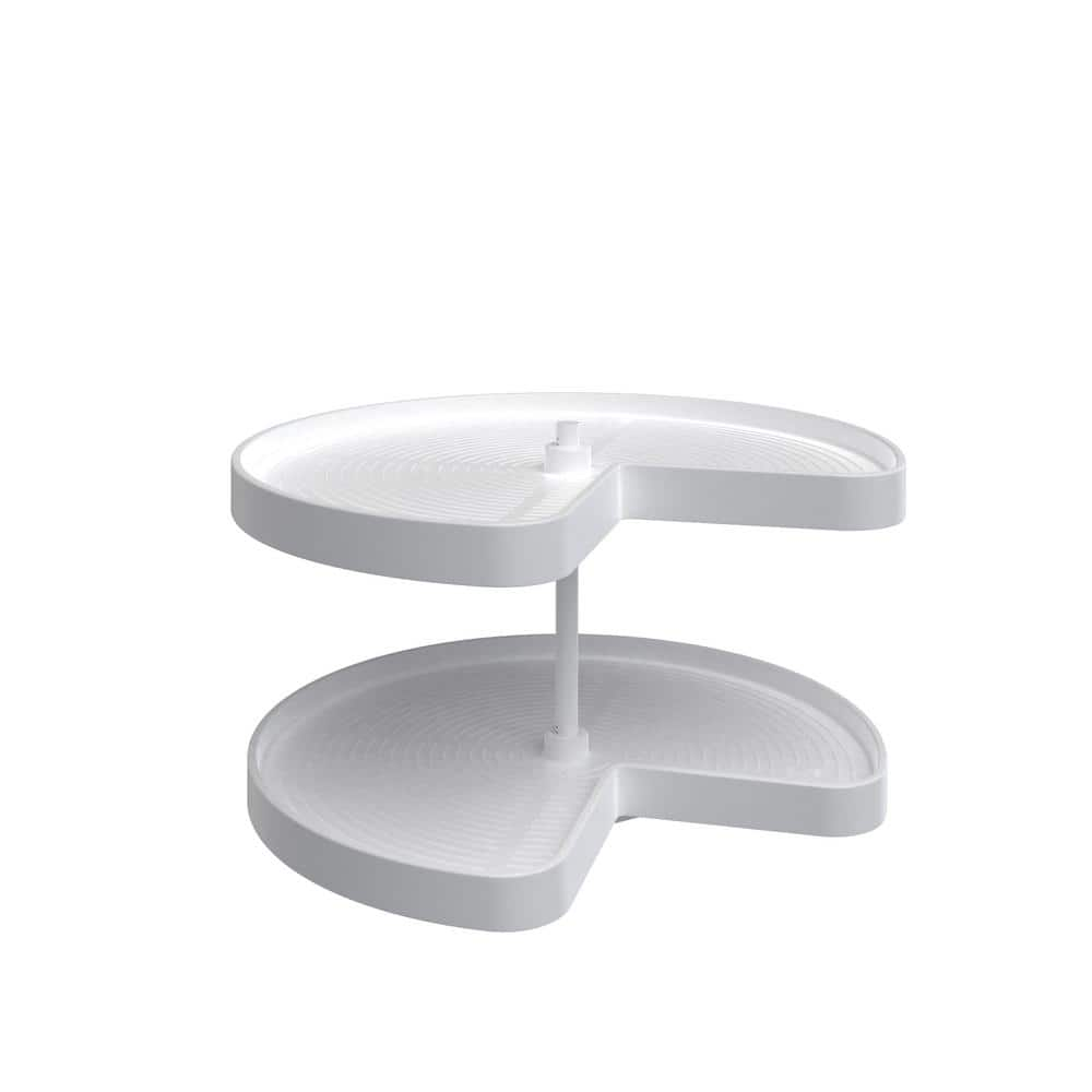 Rev-A-Shelf 18 in. H x 28 in. W x 28 in. D White Polymer Kidney Shape ...