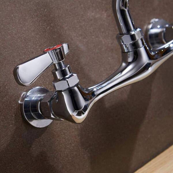 Utility Sink Faucet Wall Mount Commercial Faucet Kitchen Laundry 8 Inch Swivel 2