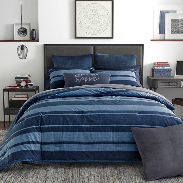 Nautica Longpoint 2 Piece Navy Blue, Navy And White Twin Xl Bedding