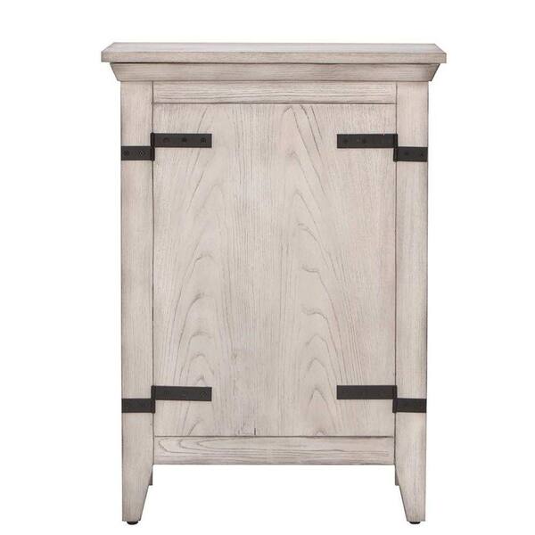 Home Decorators Collection Glenwood 23 in. W Hamper in Distressed White
