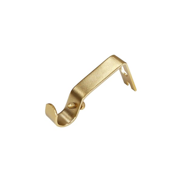 Classic Gold Steel Single Bracket 2.8 in. Projection Curtain Rod Bracket (Set of 4)