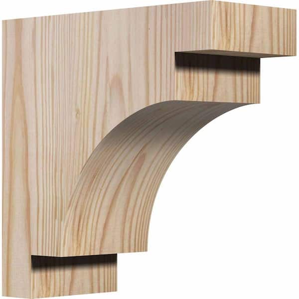Ekena Millwork 3-1/2 in. x 8 in. x 8 in. Douglas Fir Mediterranean Smooth Corbel