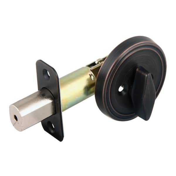 Design House Brushed Bronze 2-3/8 in. Backset Single Sided Deadbolt with Turn-Button Interior