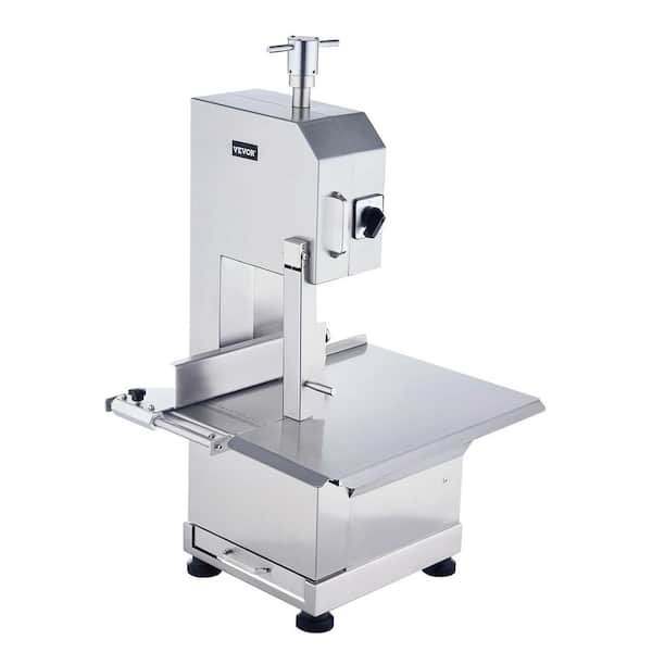 Commercial Electric Meat Bandsaw 2200-Watts Stainless Steel Countertop Bone Saw Machine 0-7.1 in. Thickness, Silver