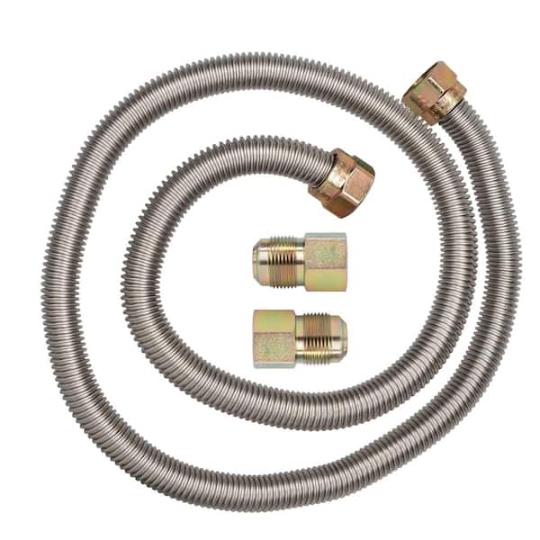 HOMEWERKS 3/4 in. FIP x 3/4 in. FIP x 60 in. Stainless Steel Gas