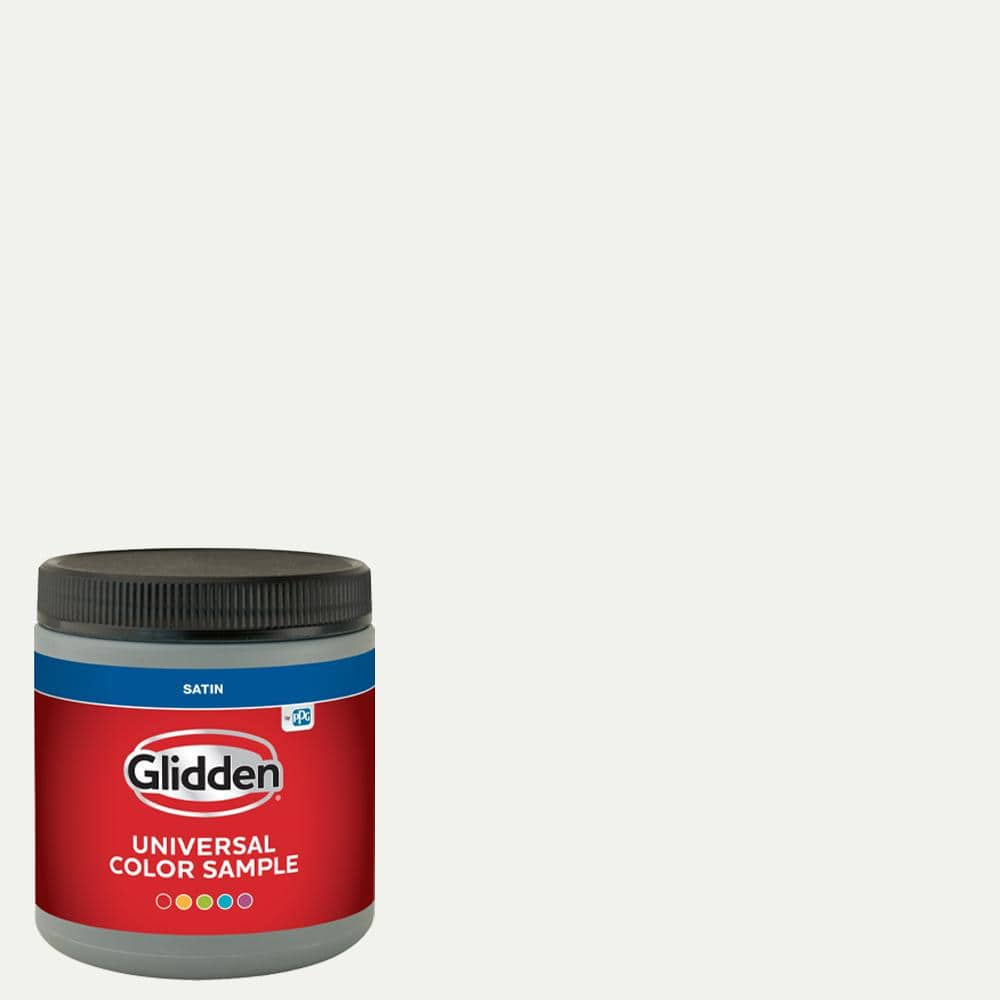 Glidden 8 oz. PPG1001-1 Delicate White Satin Interior Paint Sample ...