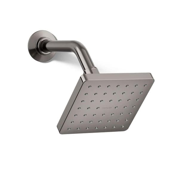 KOHLER Parallel 1-Spray Patterns 1.75 GPM 5 in. Wall Mount Fixed Shower Head in Vibrant Titanium