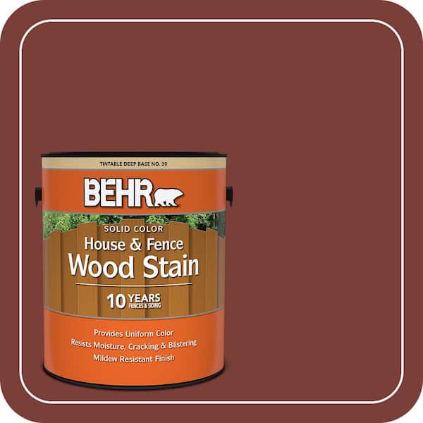 BEHR 1 gal. #PPU2-17 Morocco Red Solid Color House and Fence