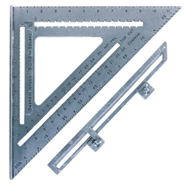 Swanson 12 in. Aluminum Big 12 Speed Square, Rafter Square with