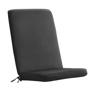 20 in. x 45 in. Ebony Outdoor Cushion High Back in Black Includes 1 High Back Cushion