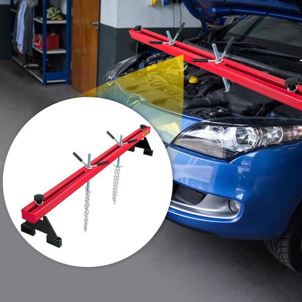 Engine Support Bar 1100 lbs. Capacity Engine Transverse Bar Engine Hoist 2 Point Lift Holder Hoist Dual Hooks
