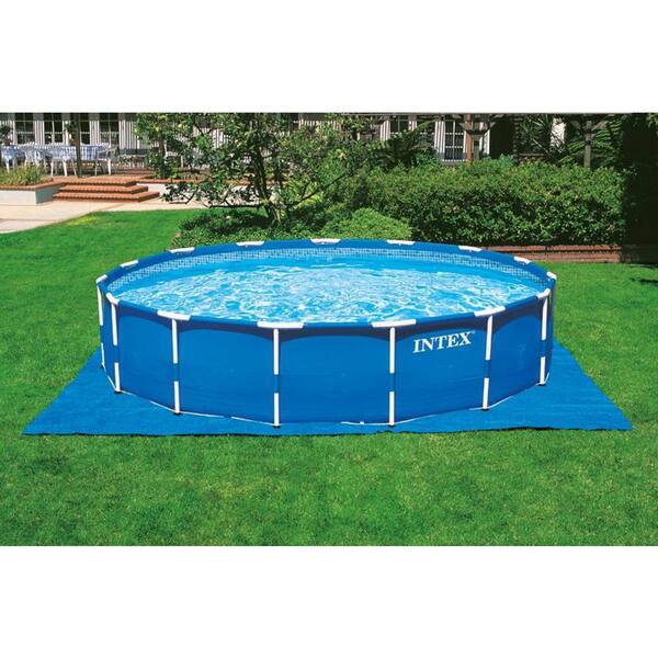 Intex 18 ft. W x 4 ft. Round Metal Frame Above Ground