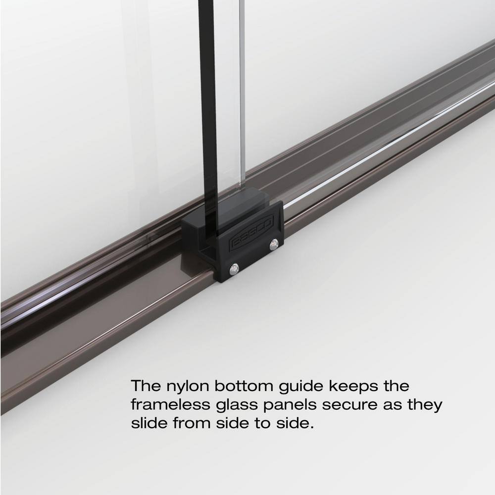 Celesta 60" Oil Rubbed Bronze Semi-Frameless Sliding Tub Door with Clear Glass