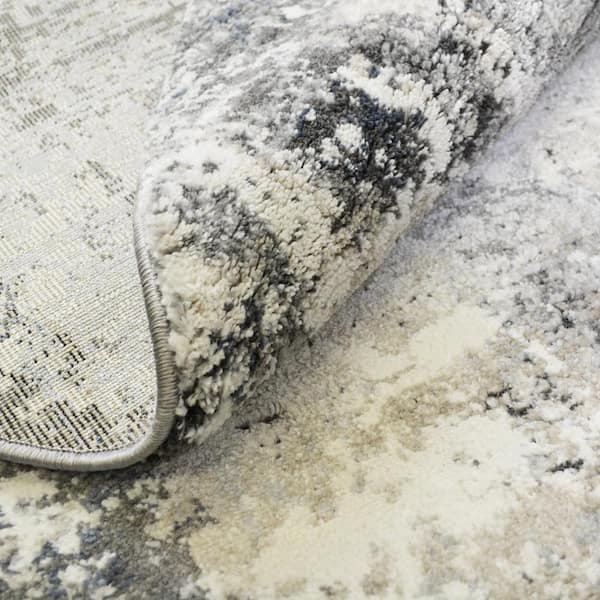 Infinity Modern Blue 8 ft. Round Area Rug