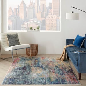 Celestial Multicolor 5 ft. x 7 ft. Abstract Bohemian Area Rug