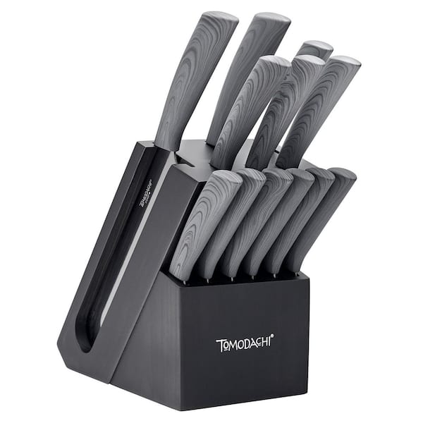 Tomodachi Raintree Ash - 13 Piece Stainless Steel Knife Block Set
