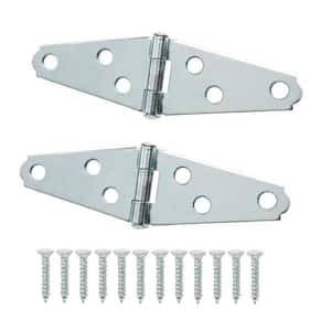 2 in. x 2 in. Zinc-Plated Strap Hinge (2-Pack)