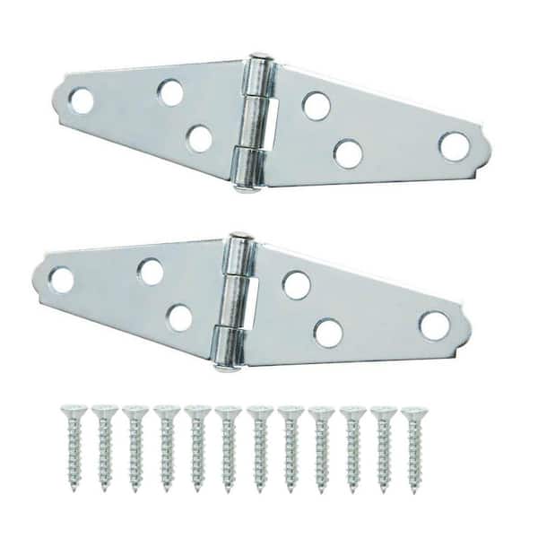 Everbilt 2 in. x 2 in. Zinc-Plated Strap Hinge (2-Pack)