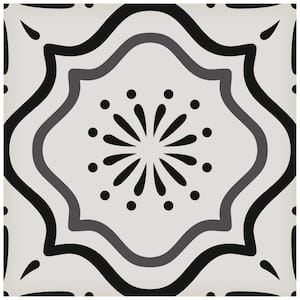 Black and Grey B5 6 in. x 6 in. Vinyl Peel and Stick Tile (24 Tiles, 6 sq.ft./Pack)