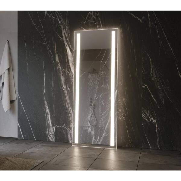 Unbranded Verano 24 in. W x 65 in. H Rectangular Frameless Wall Mounted Bathroom Vanity Mirror 3000K LED